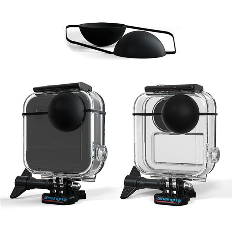 Sheingka for Gopro MAX Panoramic Sports Camera Bezel Underwater Case Multifunctional Diving Case Black & TTransparent. 