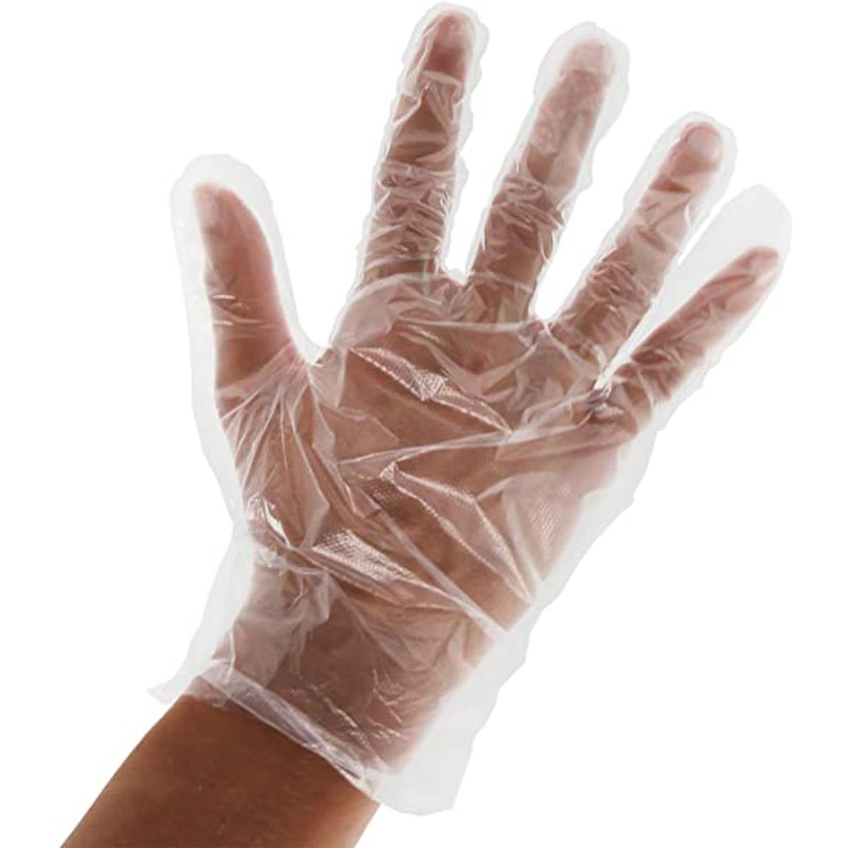 Polythene Hand Gloves, Cleaning Motors Bike, Pack of 100 Pieces