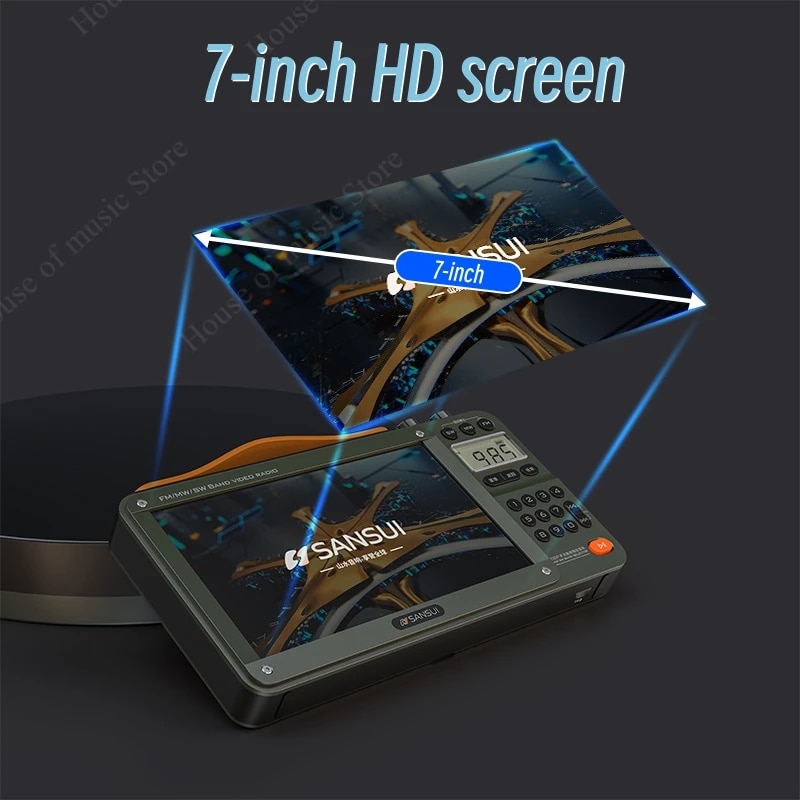 Sansui F51/F50 High-definition Screen Portable Speakers Multifunctional BT Retro Digital FM Radio MP3 Player USB TF/Recording. 