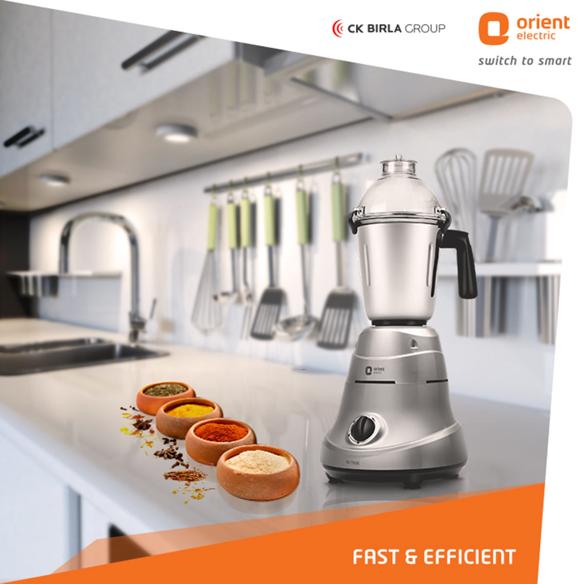 Orient MIRACLE 750w Mixer Grinder Blender. 