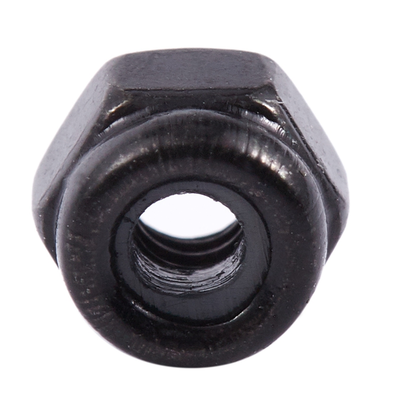 FORIDE M2 Zinc Plated Nylock Nylon Insert Hex Lock Nuts Black 100Pcs. 
