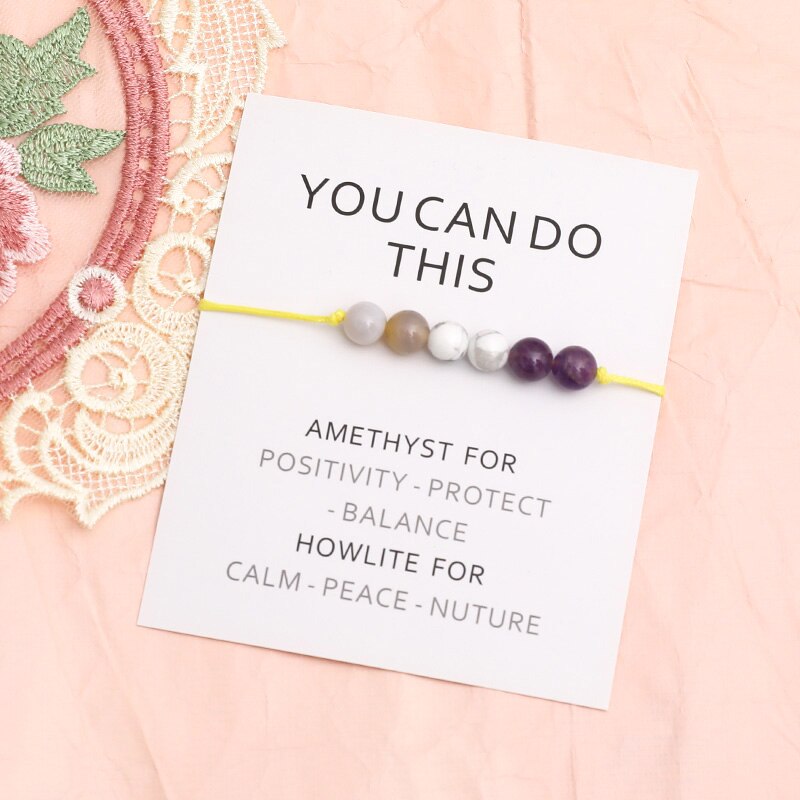 Natural Amethyst Crystal Bracelet Amethyst Howlite Motivating Bracelet Relaxing Jewelry Women Men Healing Crystal Bracelet Gifts. 
