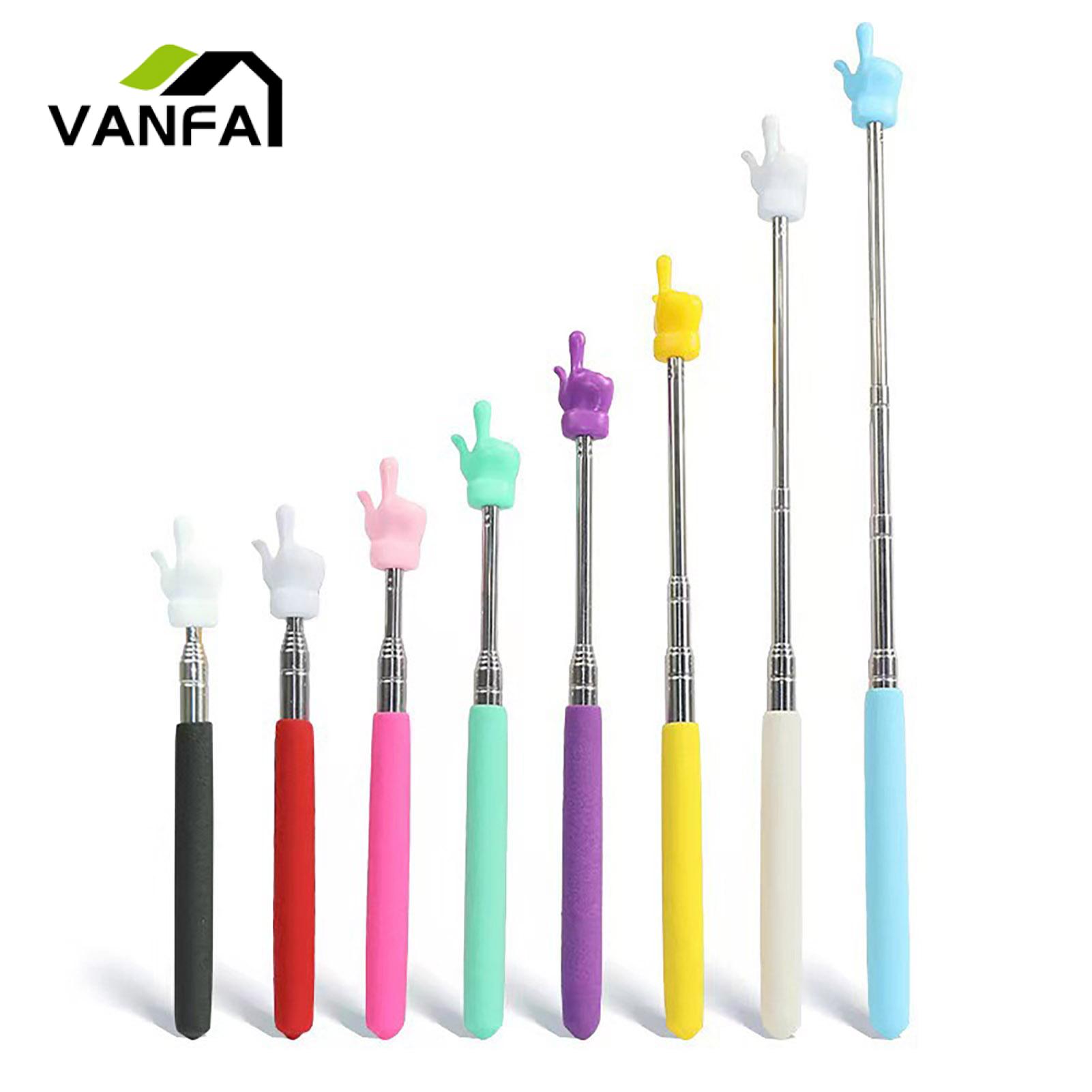 Finger Reading Stick Telescopic Stainless Steel Pointer for Presentations Teaching Lightweight Portable Handheld Presenter Stick Ppt Presentation Pointer. 