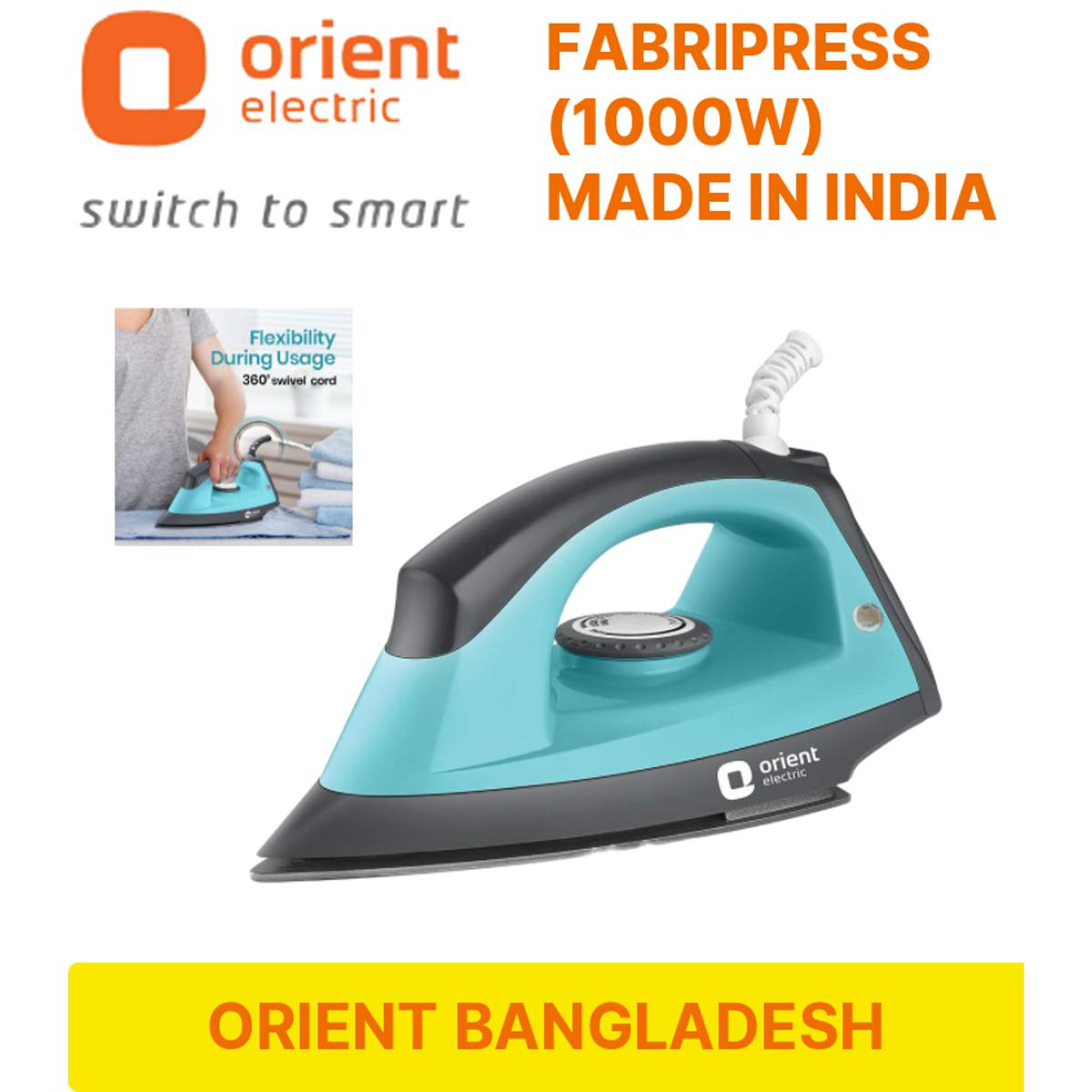 Orient electric fabri press deals difp10bp 1000 w dry iron