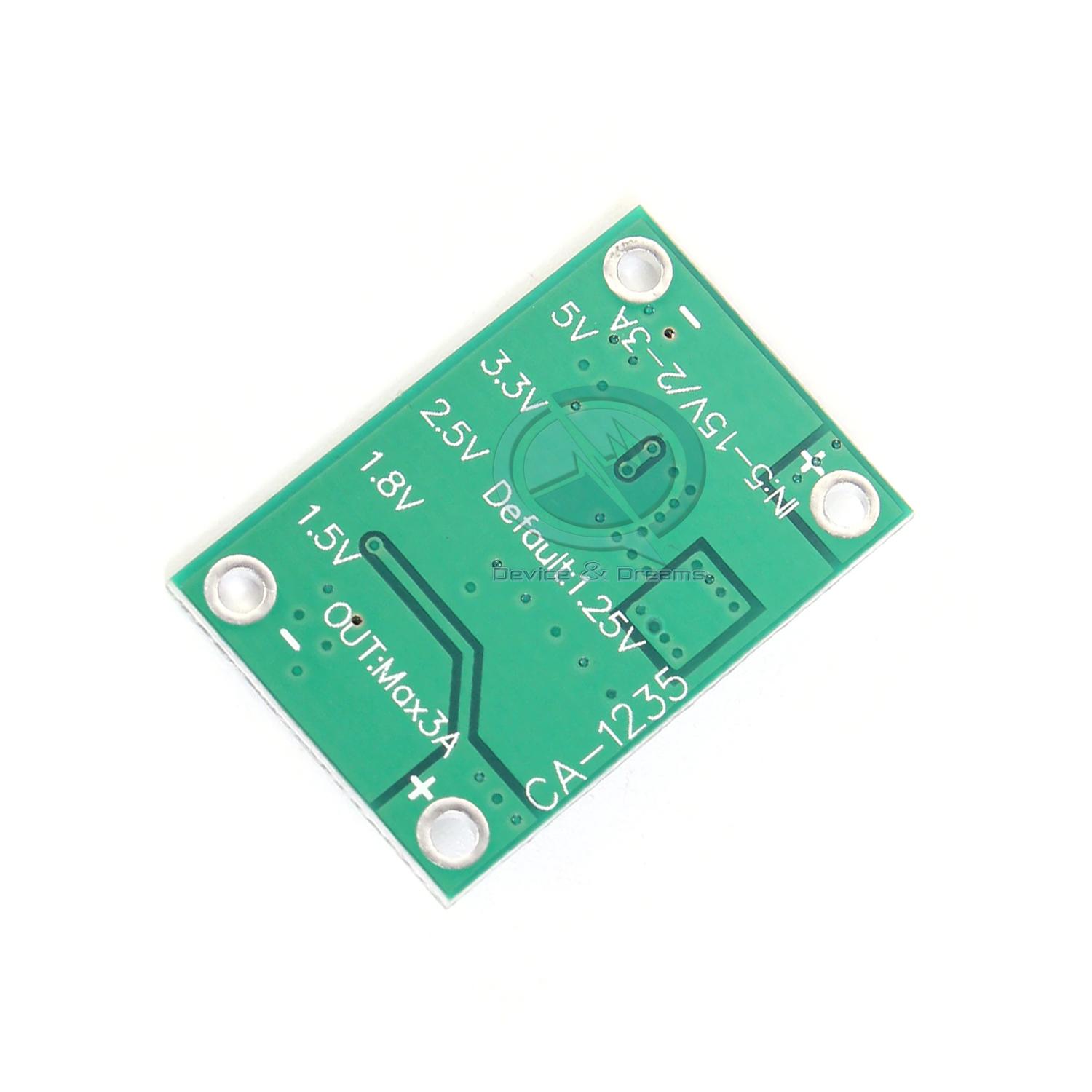 Step-Down Power Module 5V-16V to 1.5V 1.8V 2.5V 3.3V 5V Buck Voltage Converter 3A - Step-Down Module 5V-16V to Adjustable Voltages 3A. 