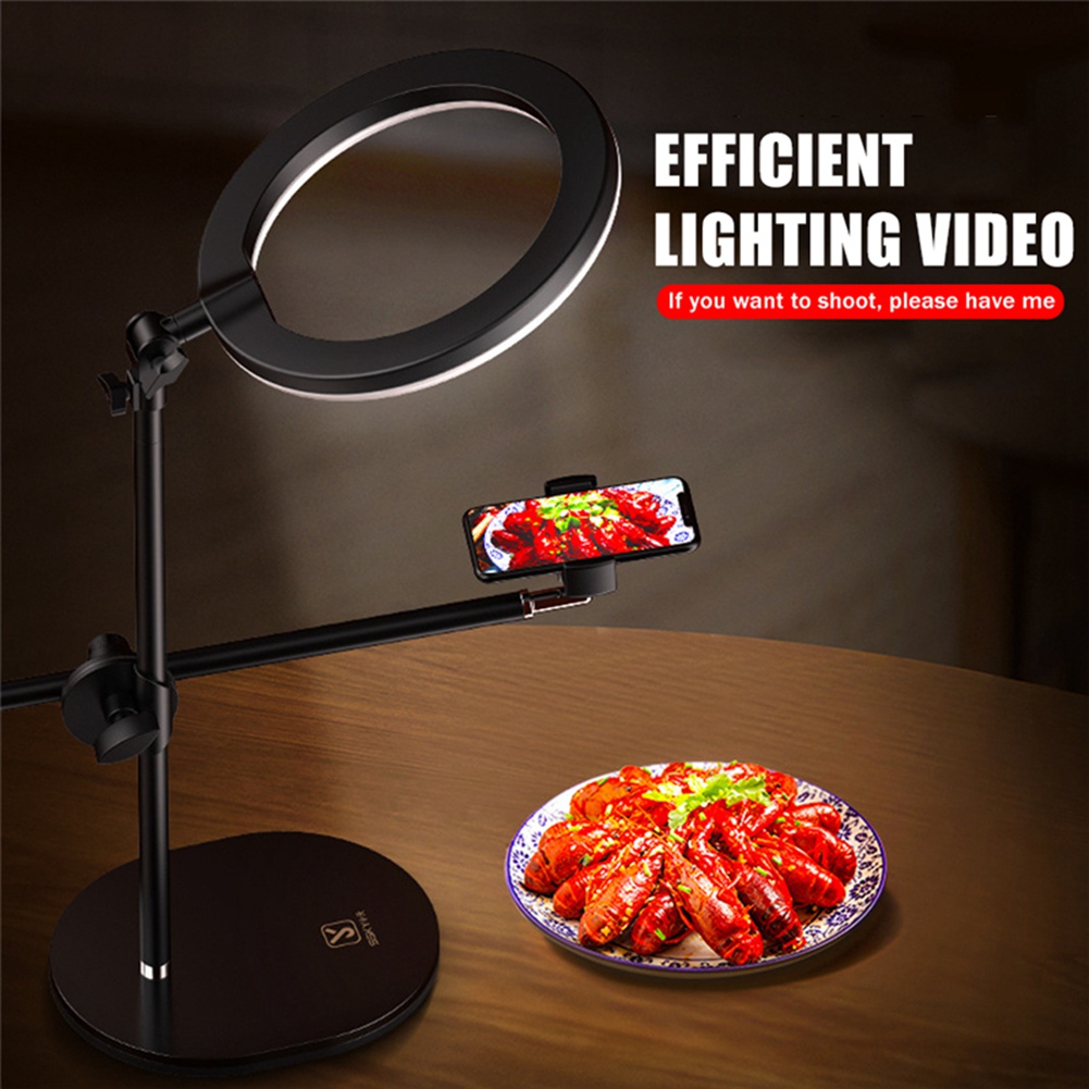 Monopod Mount Bracket with LED Light with Phone Holder for Nail Art. 
