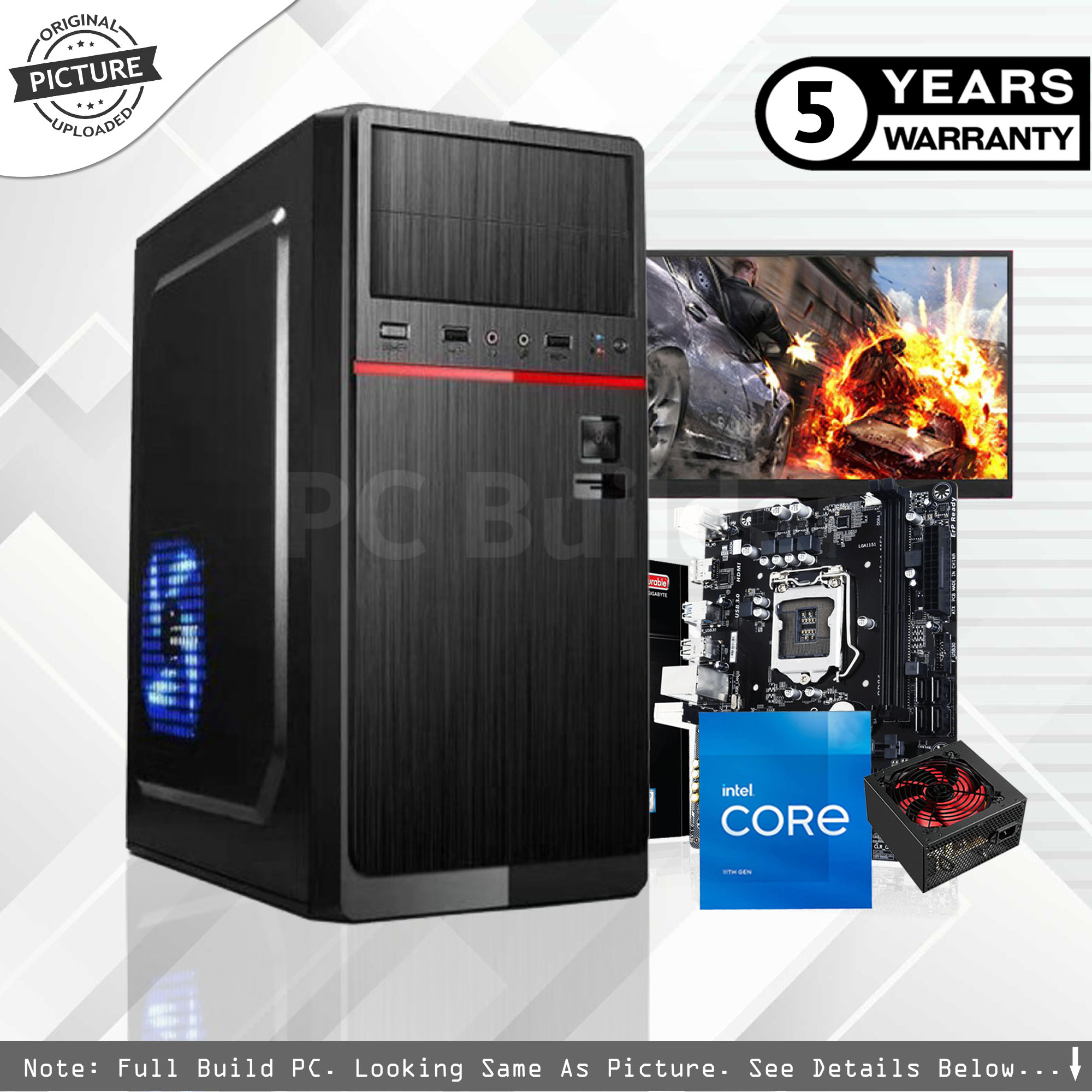 Intel Core 2 Duo 6MB Cache RAM 8GB HDD 2000GB And Monitor 19 Inch Full Desktop Computer Set.. 