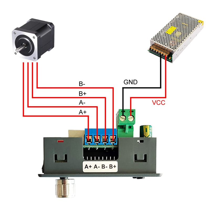 -SMC02 Stepper Motor Driver Integrated Board Forward/Reverse Pulse Speed Angle ControlModule for 42 57Motor. 