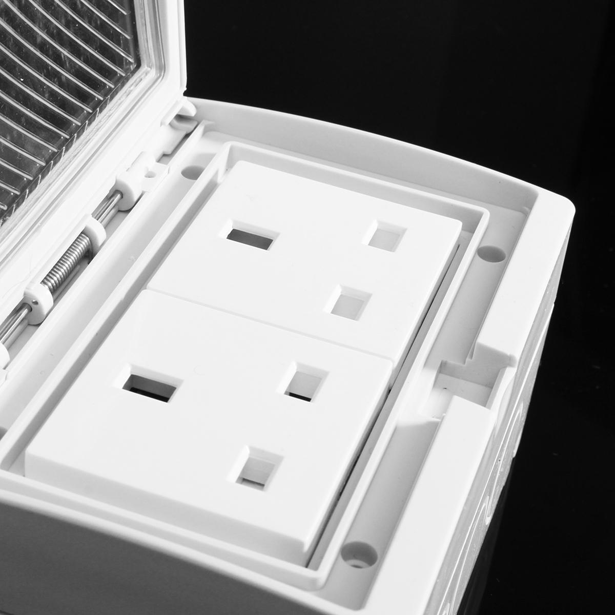 Helpful Waterproof IP55 13A Two Socket Plug Outdoor Storm Power Switched Damp. 