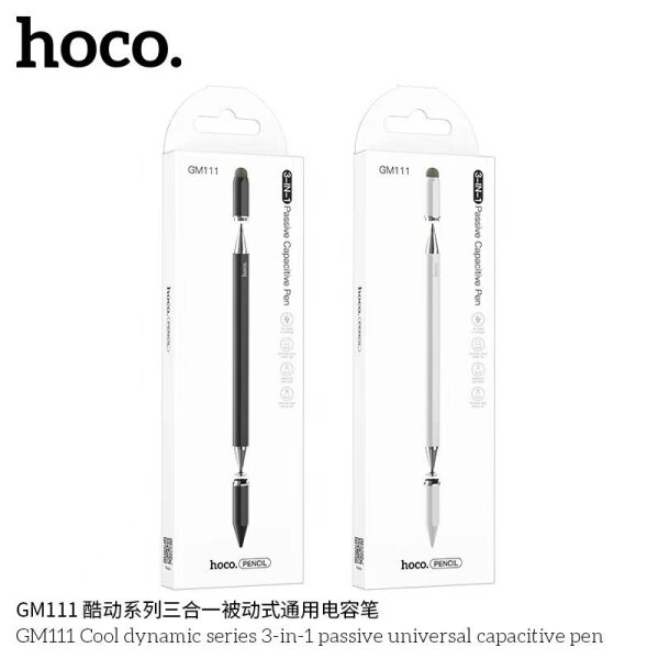 Hoco GM111 3-IN-1 Passive Capacitive Stylus Pen---Time Square. 