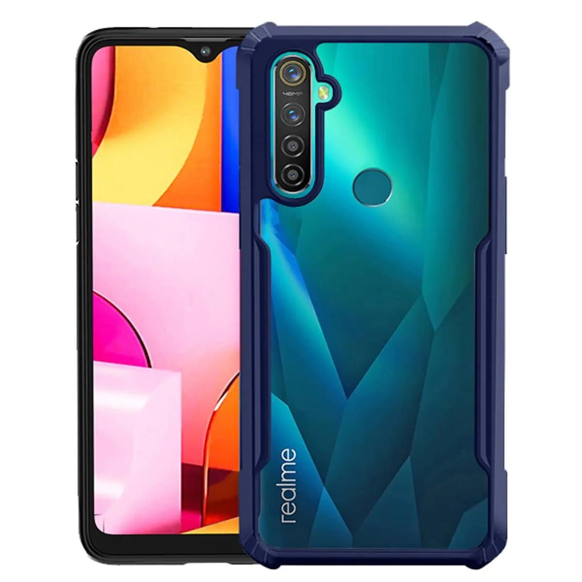 For Realme Pro Edge-Reinforced Shockproof Cushion Back Clear Hybrid  Transparent Hard Cover Casing Camera Phone Back Cover