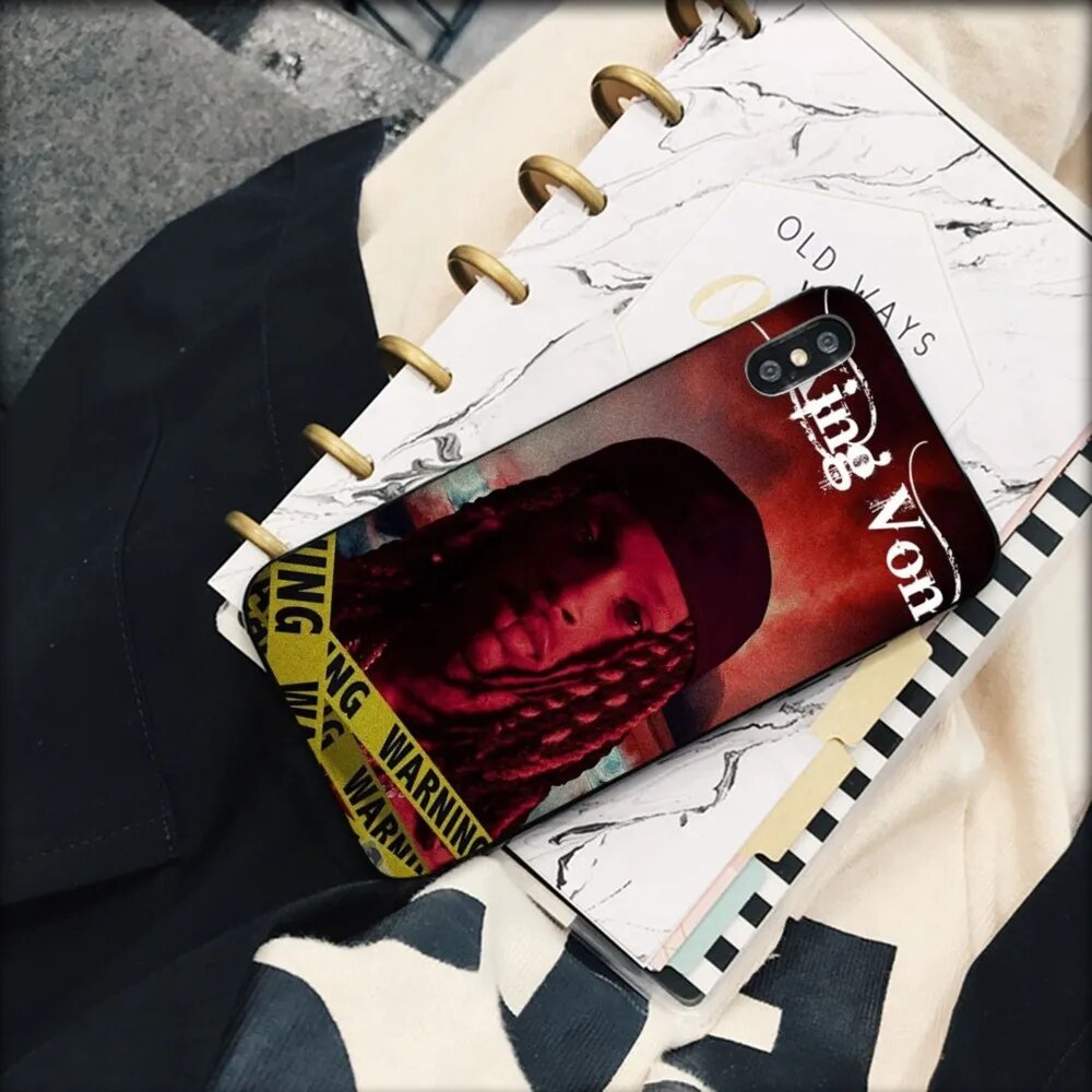 Rapper K-King Von Phone Case for iPhone 15 8 7 6 6S Plus X SE 2020 XR XS 14 11 12 13 Mini Pro Max Mobile Case. 
