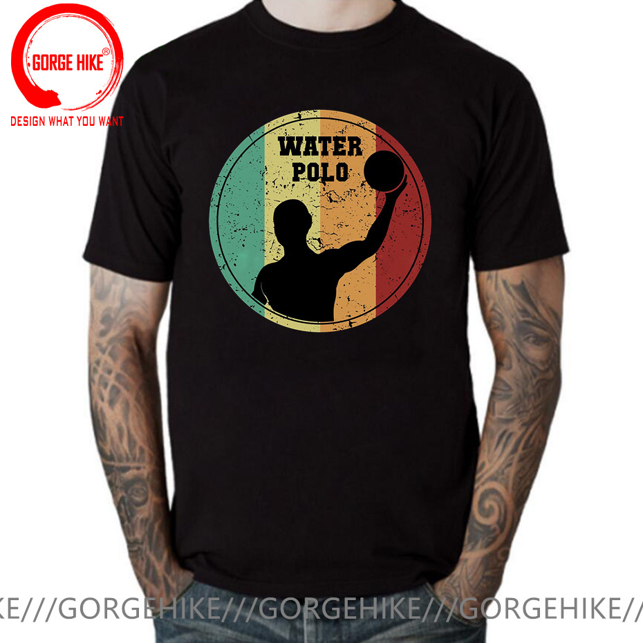Funny Retro Water Polo Vintage Waterpolo T Shirts Man Summer Sports Game Team Goal Player Streetwear Birthday Gifts T-shirt Men