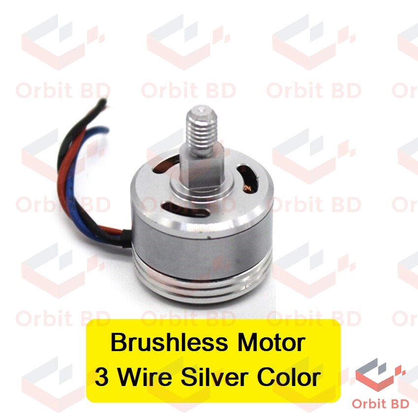 SILVER Color Motor 3 Wire Micro Motor With Cables Brushless Motor Mini Fans Motor. 