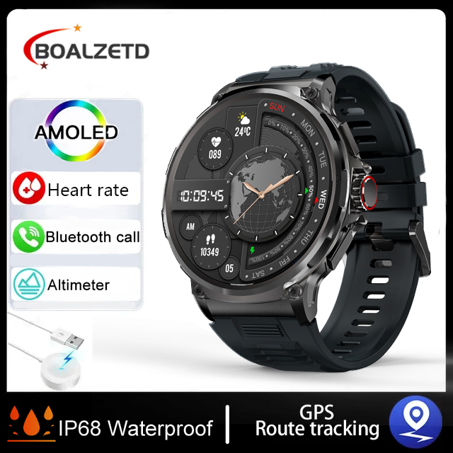 2024 New 1.85 Inch Ultra HD AMOLED Display Bluetooth Call Smart Watch Men 710 mAh Battery Sports Tracker Watches for Android IOS. 