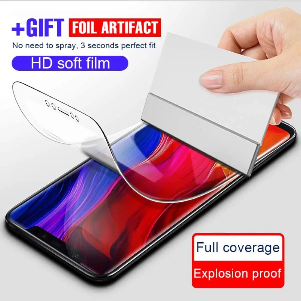 Hydrogel Film for Xiaomi Mi 9 SE Mi 8 Lite Screen Protector for Xiaomi Mi 9 9T A1 A2 Lite Pocophone F1 Redmi Mix 2s 3 S2. 