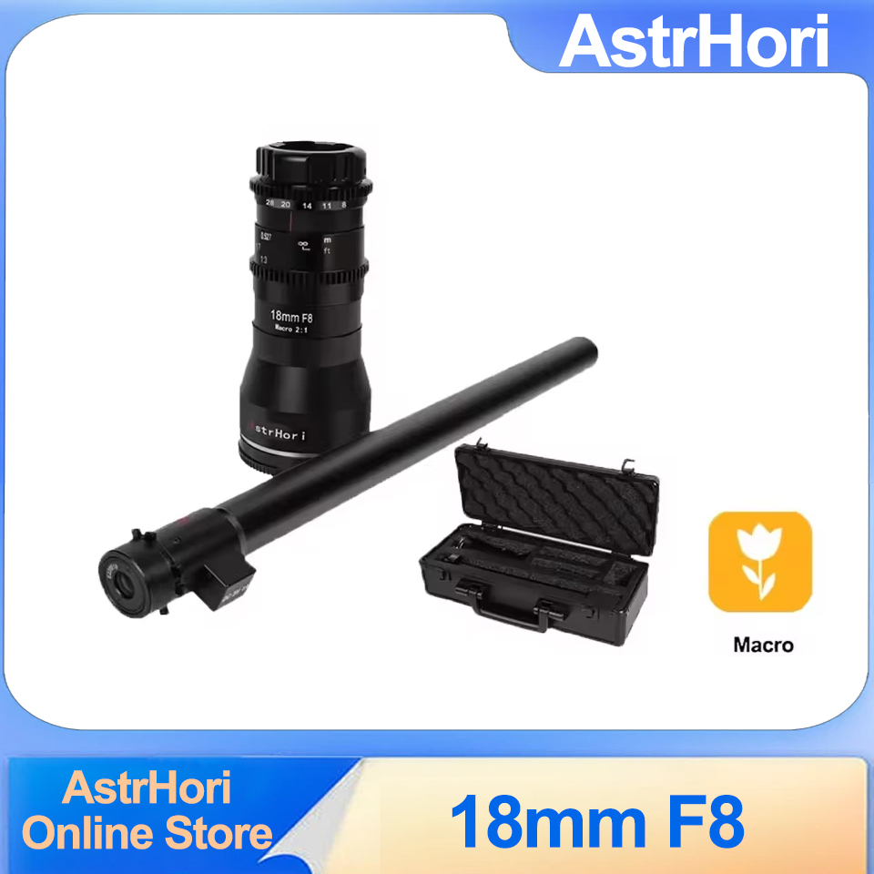 AstrHori 18mm F8 APS-C Wide Angle 2X Macro Probe Lens Built-in Ring Light for Nikon Z Canon RF Macro 4/3 Fuji XF Canon EF