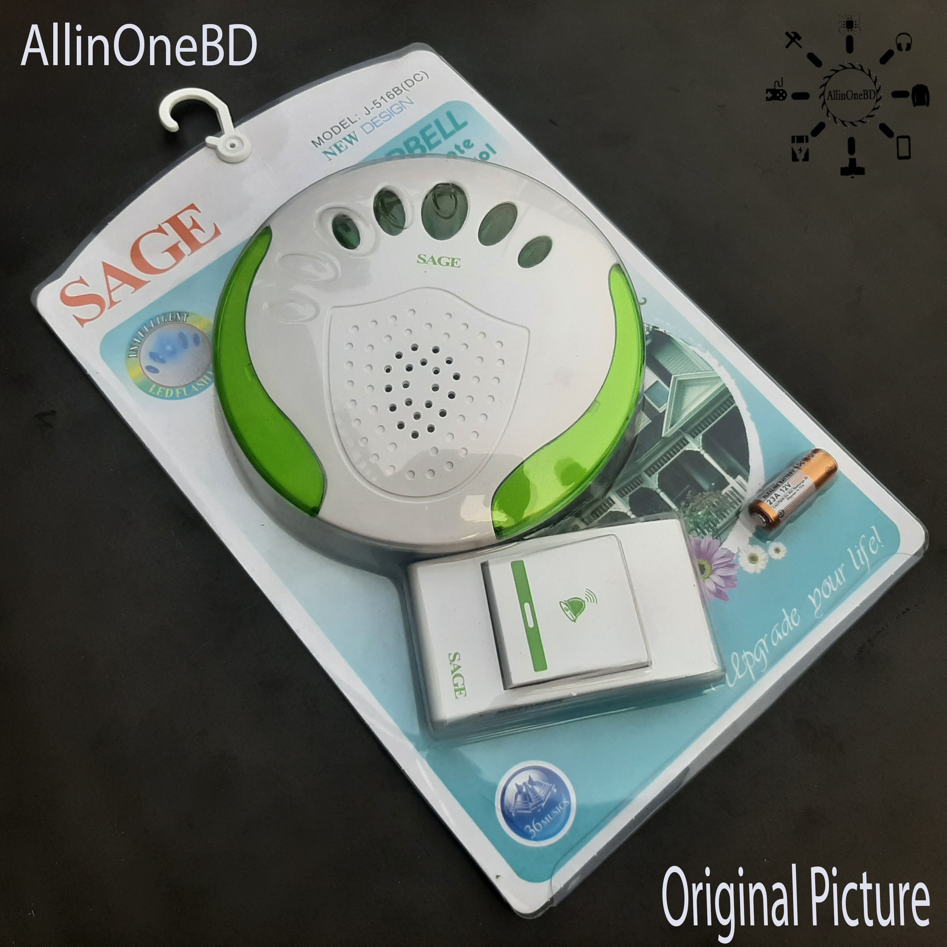 Calling Bell For Home Wireless Remote Control Sage Model J-516B(DC). 