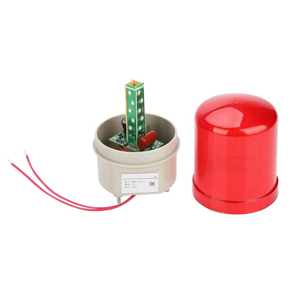 Delicate product Industrial Flashing Sound Alarm Light,BEM-1101J 220V Red LED Warning Lights Acousto-Optic Alarm System Rotating Light Emergency LED Strobe. 
