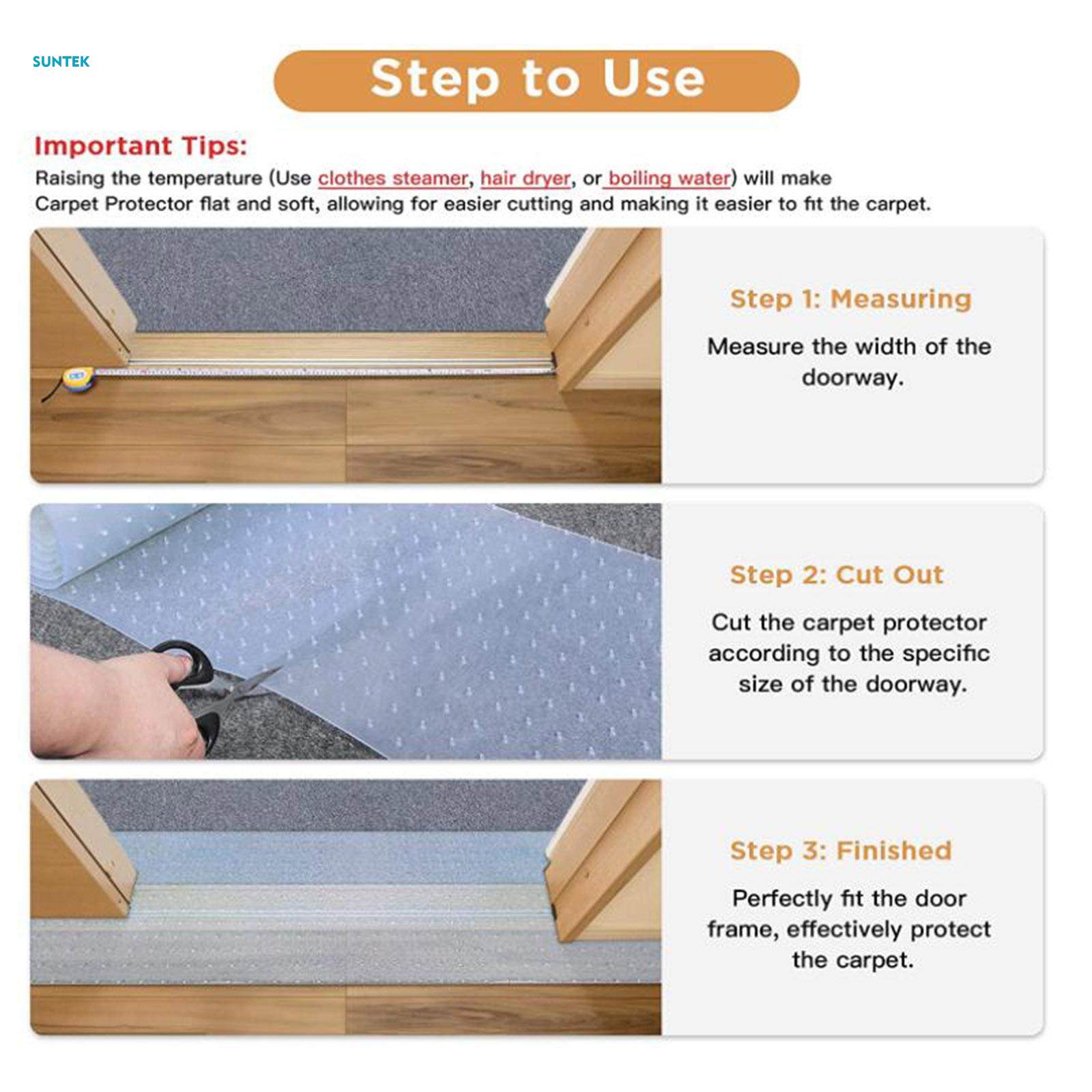 Cat Carpet Protector Mat Clear Cats Scratch Deterrent Rug Protector from Cats 31cmx250cm. 