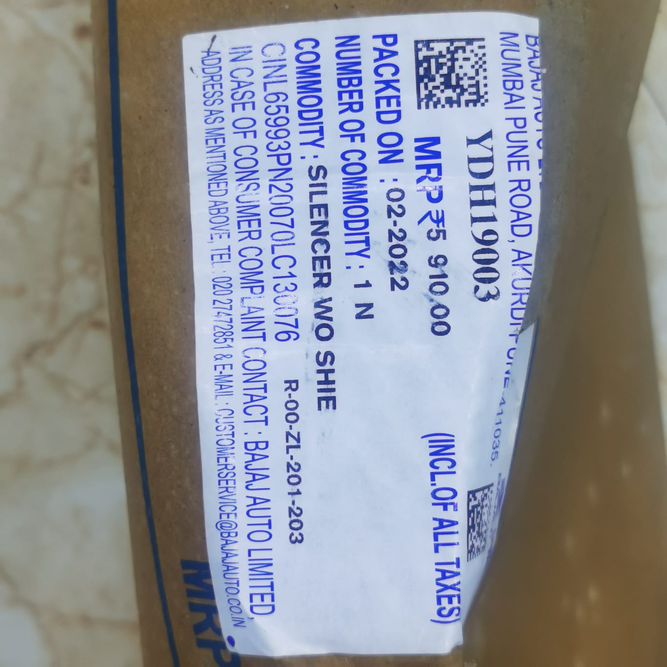 Silencer Complete Bajaj-Pulsar UG4/UG7. 