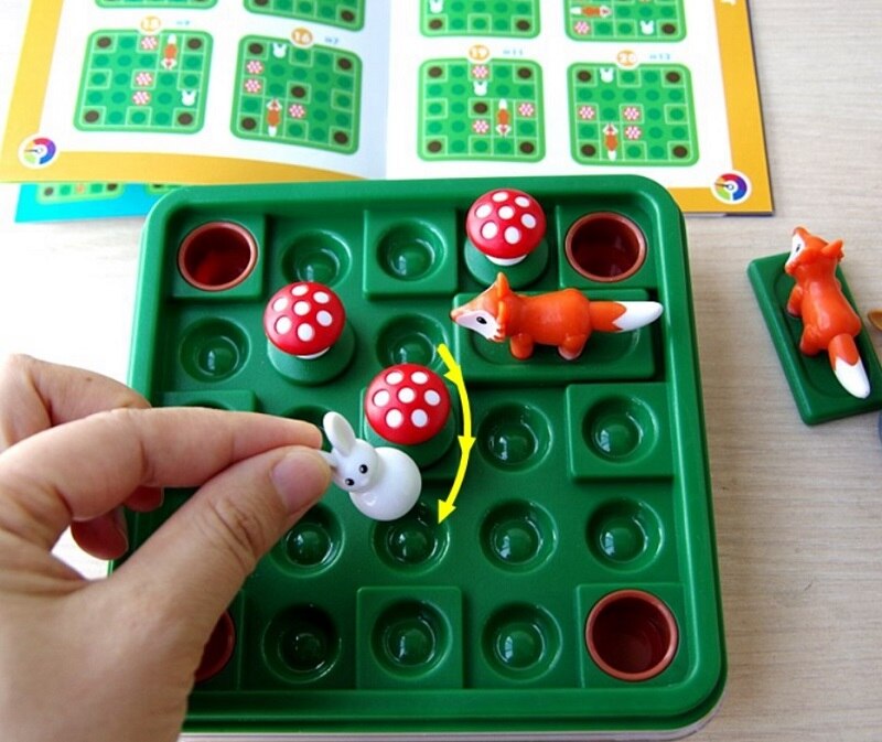 【happy one】Funny Rabbit fox early education toys logic space thinking Reasoning Family Party. 