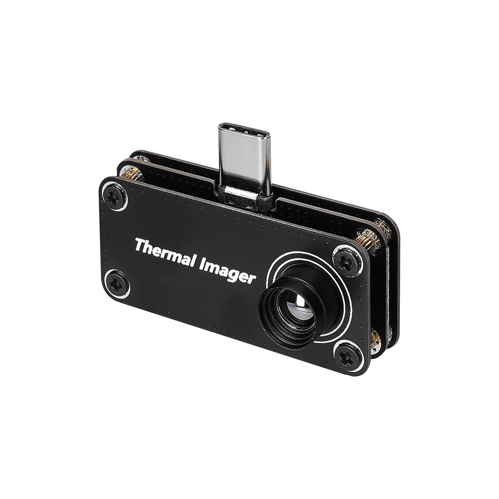 Type-C infrared thermal imager for temperature measurement OTG mobile phone - black. 