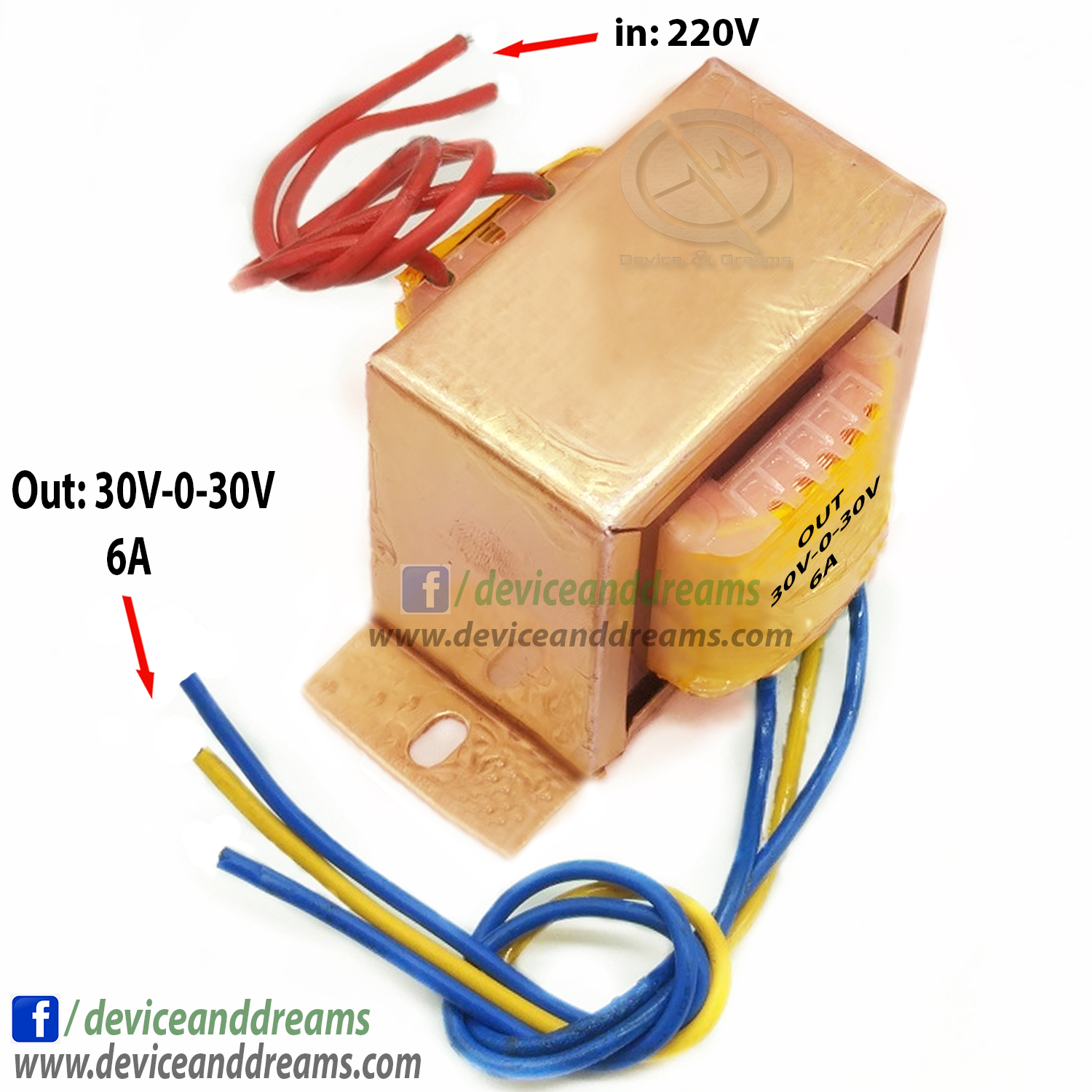 30V-0-30V 6A Pure Copper Transformer For DIY Amplifier Sound System Battery Charger DC Motor Driver. 