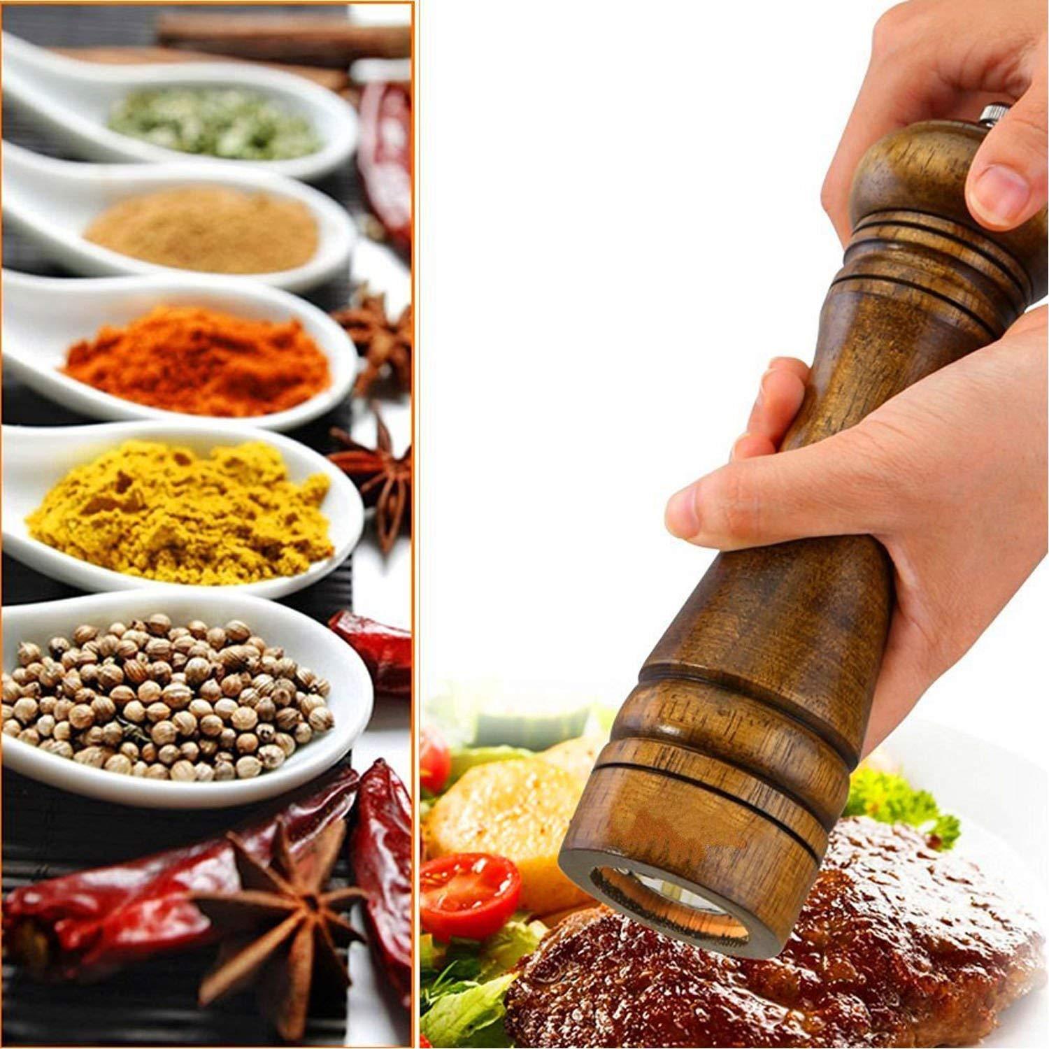 High-quality Grinder of wooden pepper and salt Grinds herbs in as little as 30 seconds for Household Work. 