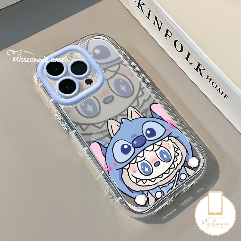 Couple Cartoon Doodle Pop Mart Labub Casing For Realme C53 C11 5 5i 6i C21Y C25Y C25 C67 C35 C3 C20 C65 C30 C11 C15 Note 50 C25s 5S C15 C51 C20A Narzo 20 Luxury Mirror Case. 