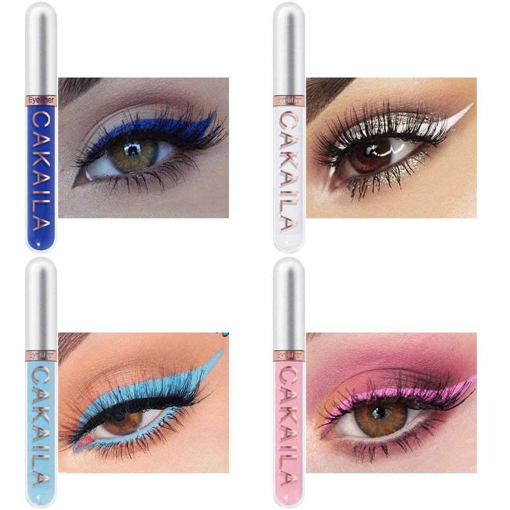 CAKAILA 8-color Matte Glitter Eyeliner Set Quick-drying Waterproof Eye Liner Pen Make Up Eyeshadow Cosmetics Non-smudge. 