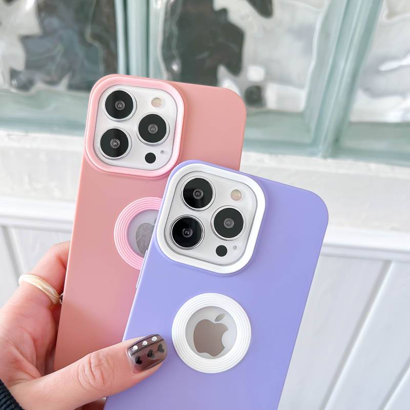 Luxury Soft Silicone LOGO Hole Phone Case For iPhone 13 Pro 12 11 Pro Max XR X XS 7 8 Plus Camera Bumper Shockproof Candy Cover. 