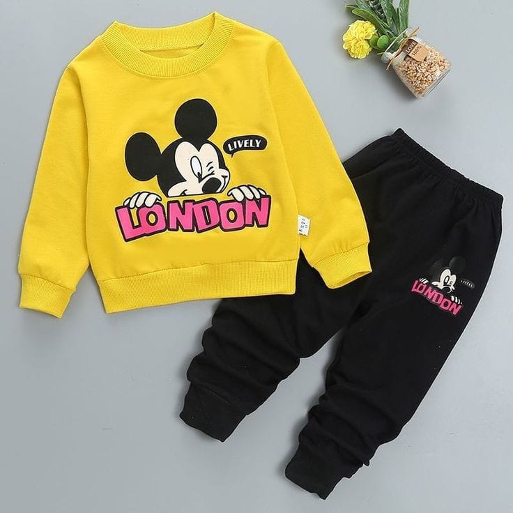 Kids Baby Boys Girls Sweatshirt Tops & Pants Trousers Outfits Set For Winter