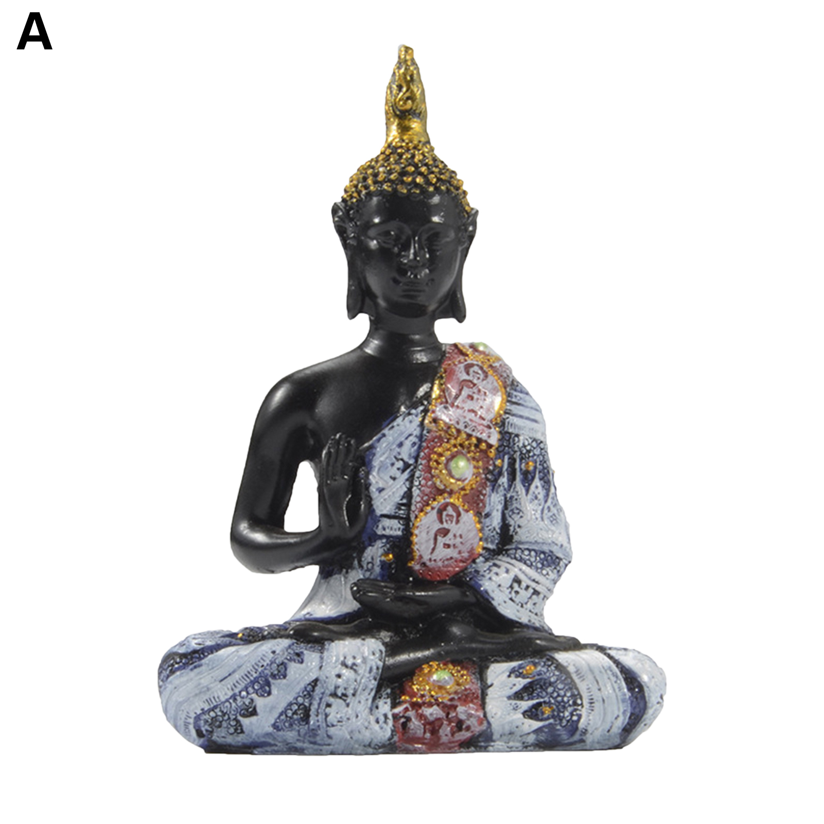 Meditation Buddha Statue Zen Buddha Statue for Home Office Decor Resin Meditation Figurine Ornament Lifelike Buddha Statue. 