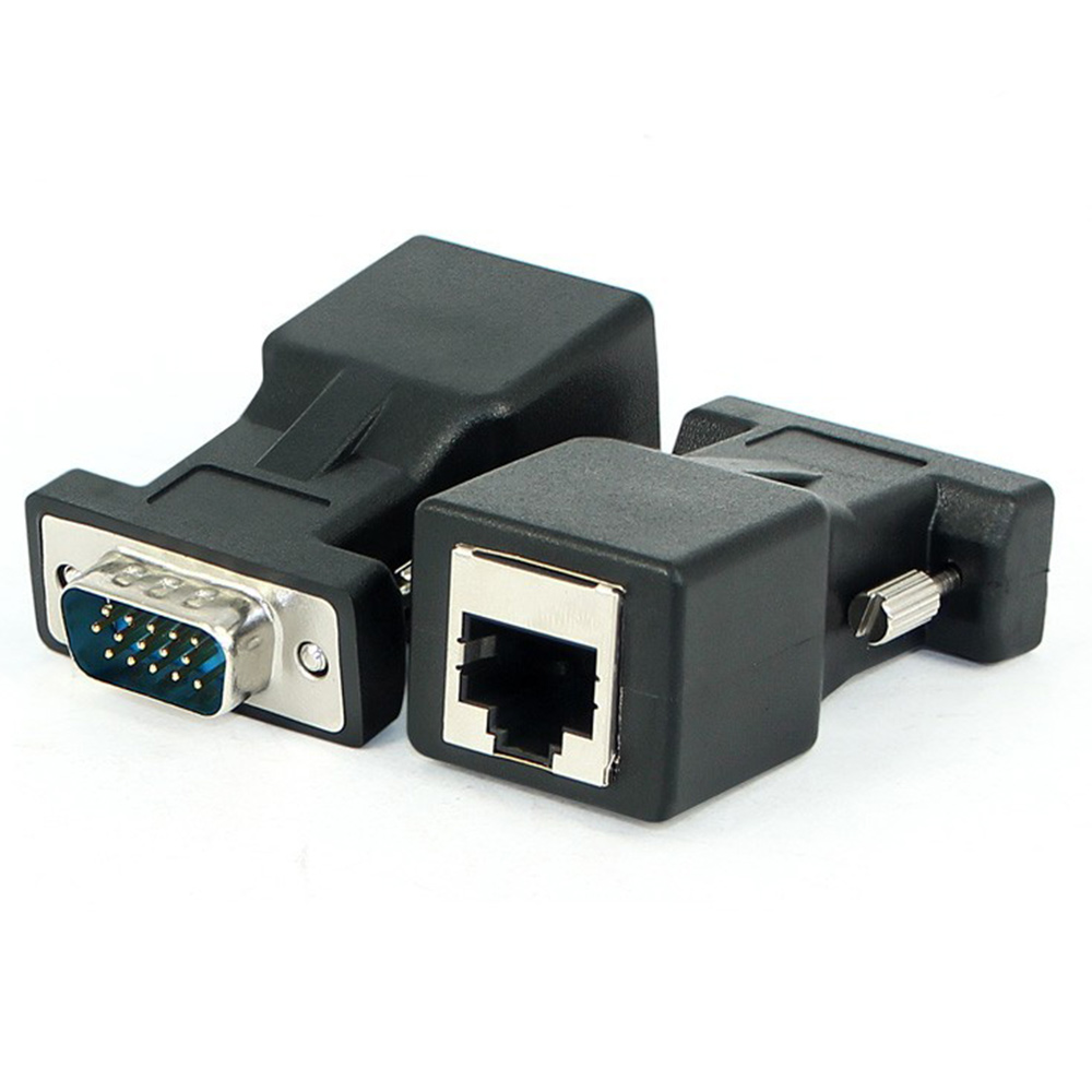 FUPANG】2 Pack VGA Extender to RJ45 CAT5 CAT6 20M Network Cable