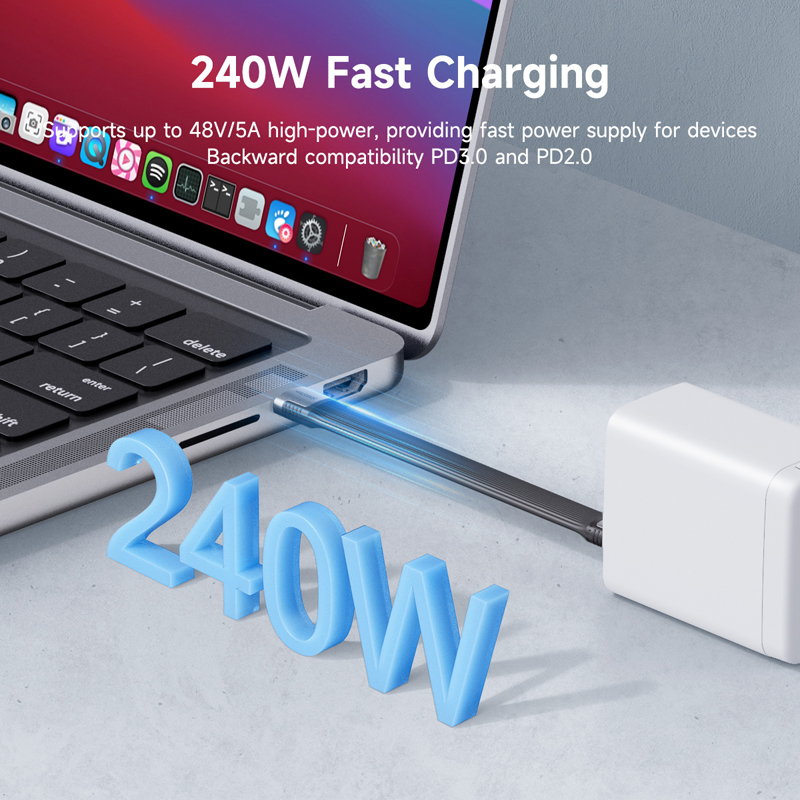 BeginnerBer Hagibis USB4 Data Cable 40Gbps USB C to Type C Short Cable PD 240W 8K 60Hz for Thunderbolt 3/4 iPhone 15 Pro Max SSD Power Bank. 