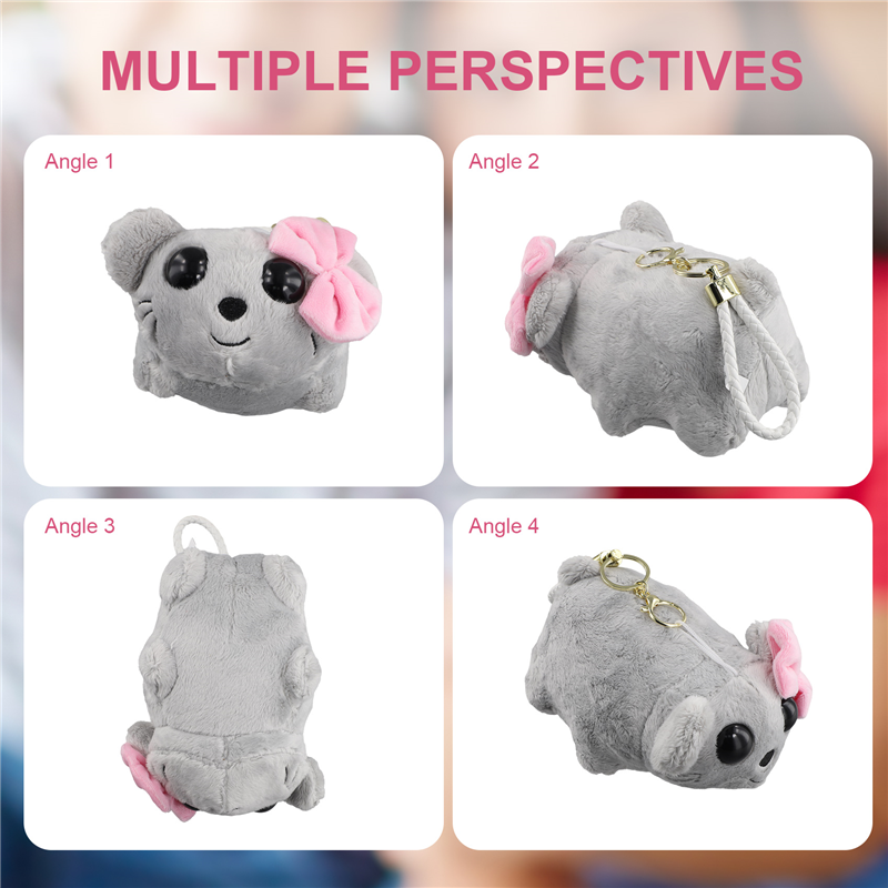 Cute Sad Hamster Plush Keychain Sad Hamster Meme Plush Pendanttoy Figure Soft Toy Stuffed Animal Keychain Decoration A. 