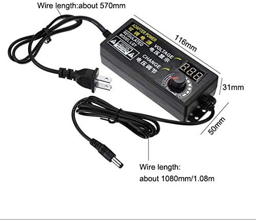 3V-24V Adjustable AC/DC Switching Power Adapter. 