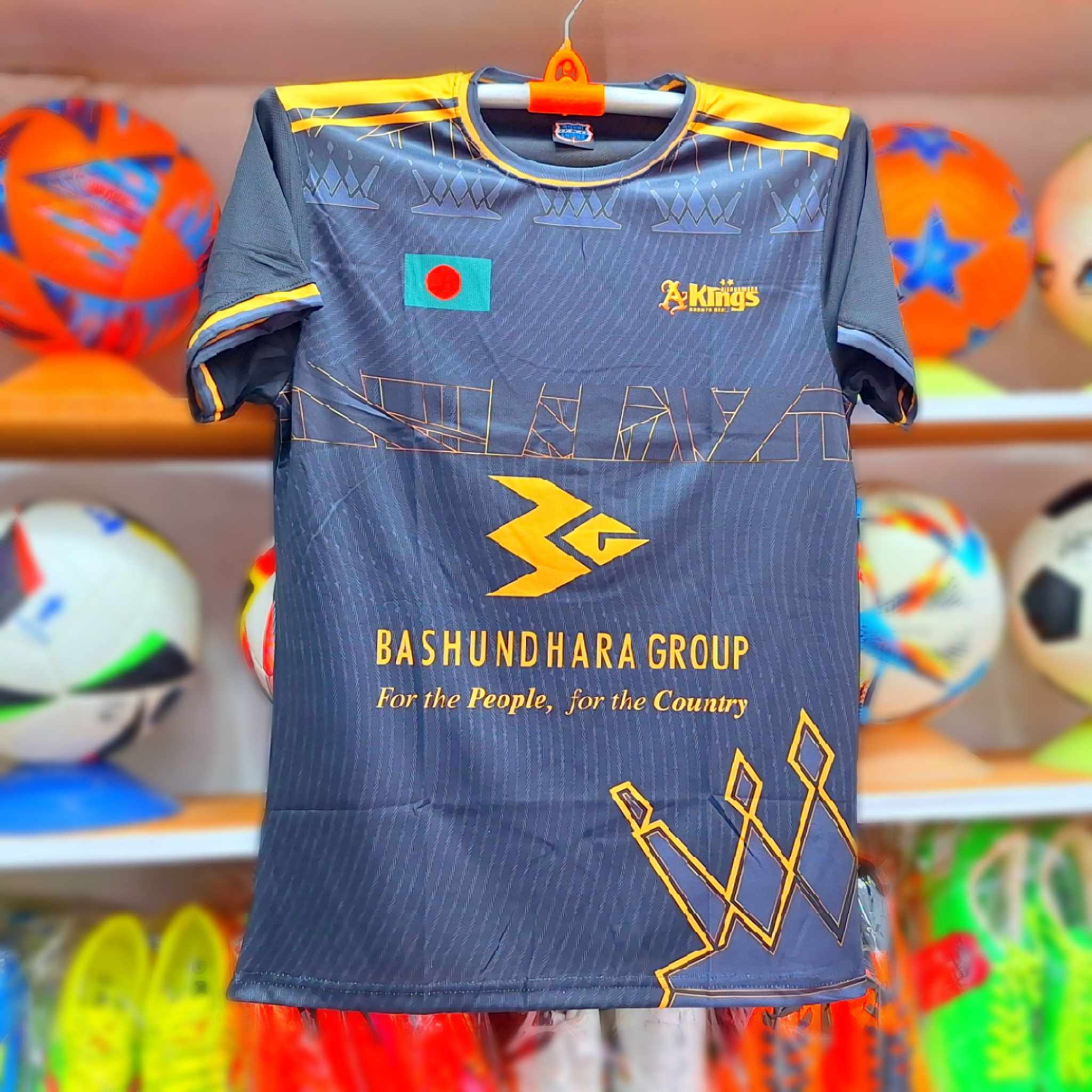 Bashundhara Kings New Football Half Sleeve Jersey 2024/ 25 - black jersey