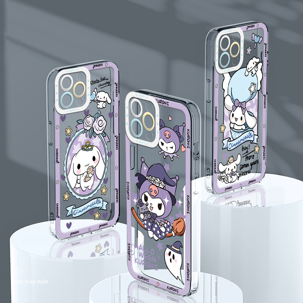 YYDS for Redmi 9A Back Cover Cute Kuromi Transparent Crystal TPU Soft Case Full Lens Protection Ultra Thin Drop Resistant Phone Case. 