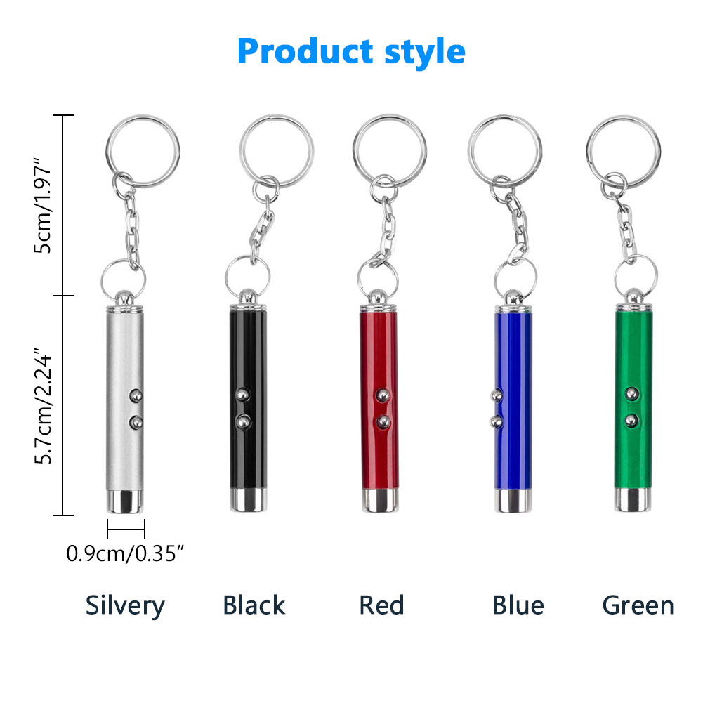 Multifunctional 2 In 1 Red Laser Pen New Beam Light Pointer Laser Mini LED Flashlight for Work Teaching Training Tool Keyring. 