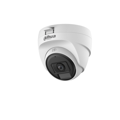 Dahua Full Color HAC-T1A21-U-IL-A  Audio 2MP Smart Dual Light HDCVI Fixed-focal Eyeball Camera. 
