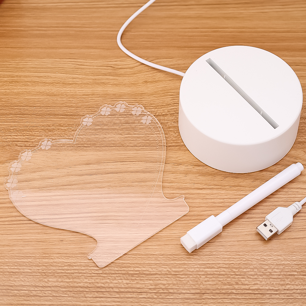 Erasable Luminous Transparent Home Desktop Acrylic Notepad Small Whiteboard Writing Message Boards. 