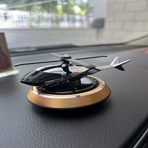 Solar Powered Rotating Helicopter Aromacure Furnishing Air Freshener Tablet for Car Interior. 