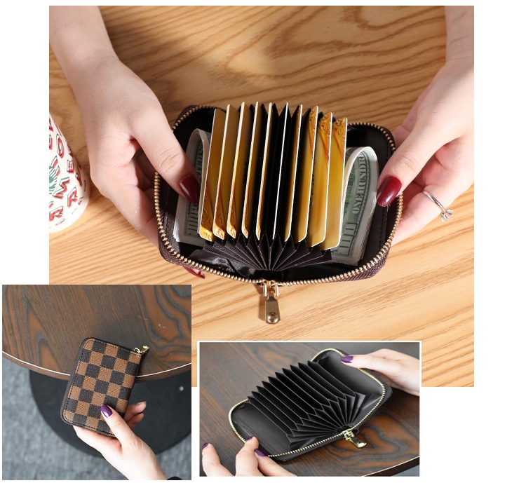 Multi-Card Mini Pu Leather Wallet/Card Holder - card holder. 