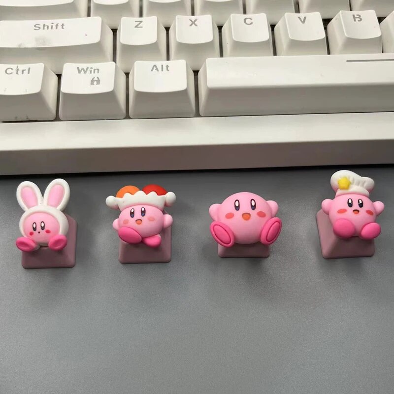 1PC/4pcs DIY Handmade Customization Cute Pink Keycaps Cartoon Anime Girl Fans OEM R4 Cross Axis Game Mechanical Keyboard Keycaps. 