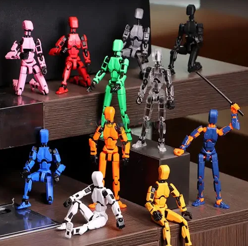 Joint Man Dummy 13 Action Figure Flexible Multi-Jointed Robot Action Figure for Home Decor Art Model with Movable Joints Lego Toy for Children birthday gift Creative puzzle for kids super hero spiderman ironman superman batman play DIY Toy For Kid. 
