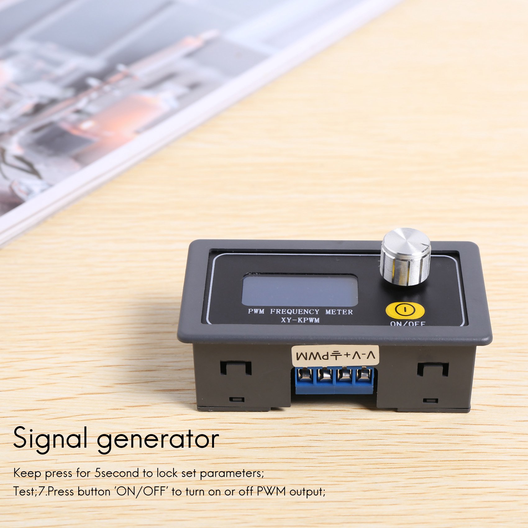 PWM Pulse Frequency Duty Cycle Square Wave Signal Generator. 