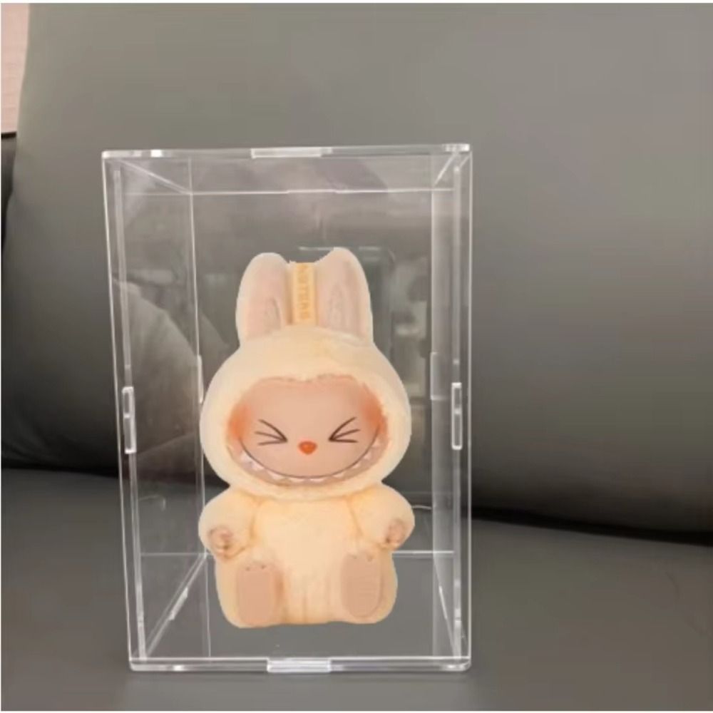 House Scene Dolls Transparent Labubu Doll Storage Case Large Capacity DIY Hand-made LABUBU Display Box Acrylic Clear Popmart Display Stand Studio. 