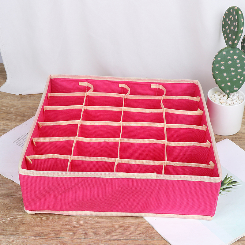 1PC 24 Grid Storage Boxes For Ties Socks Bra Underwear Divider Drawer